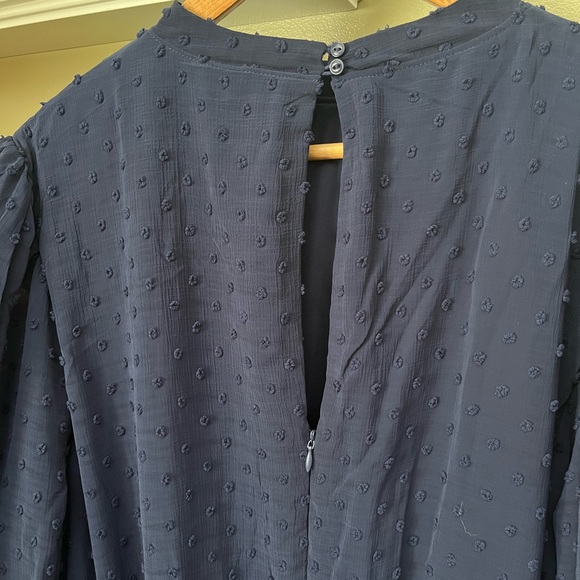 ๐ BCBG Paris Navy/Blue Boho Dress, Size XXL, sheer sleeves & pretty detailing - Picture 7 of 11